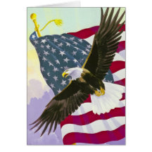 Ansteigendes Eagle Grußkarte