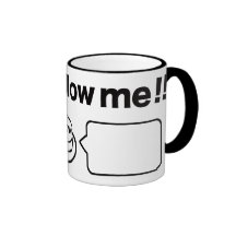 Anteil/Sozialknopf: Follow-me!! Kaffeetasse