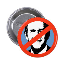 ANTI-BUSH - Anti-George W Bush Anstecknadel