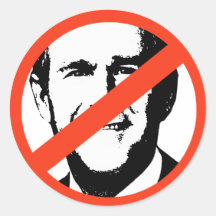 ANTI-BUSH - Anti-George W Bush Sticker