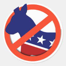 Anti-Liberal/Anti-Demokrat Aufkleber