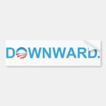 ANTI-OBAMA "ABWÄRTS. " AUTOSTICKER