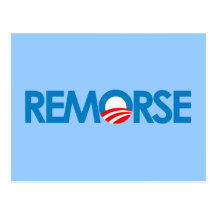 Anti-Obama-Autoaufkleber - Remorse Postkarten