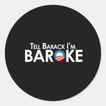 Anti-Obama - Baroke Autoaufkleber