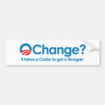 Anti-Obama - es nimmt ein Carter, um einen Reagan  Auto Aufkleber