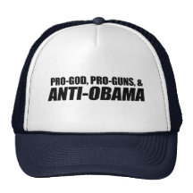 Anti-Obama - PRO-GOD PRO-GUNS ANTI-OBAMA Retrokappen