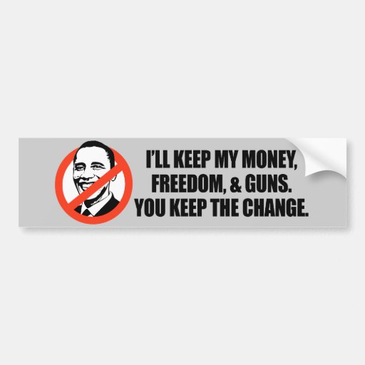 Anti-Obama-T-Shirt - Sie behalten die Änderung Auto Aufkleber