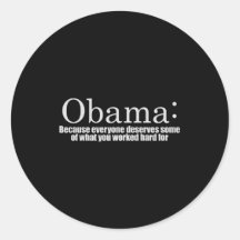 Anti-Obama - weil jeder Ihr Geld verdient Stickers
