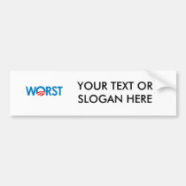 ANTI-OBAMA - WORST-.png autoaufkleber