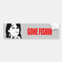 Anti-Palin: Gegangenes Fishin T-Shirt Autosticker