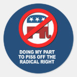 Anti-Republikanisch - Handeln meines Teils piss we Runder Sticker