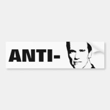 ANTI-SCHWARZENEGGER: Arnold Schwarzenegger Autoaufkleber