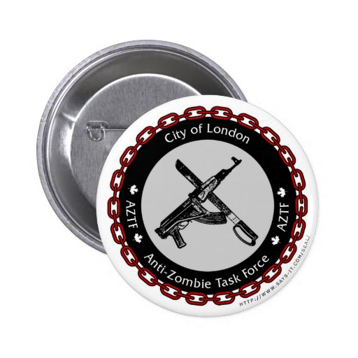 Anti-Zombie Task Force Anstecknadelbuttons