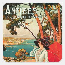 Antibes ~ Cote d'Azur Quadratsticker