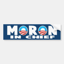 Antiein Idiot Obama Obamas Auto Aufkleber