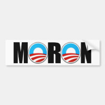 Antiein Idiot Obama Obamas Autosticker