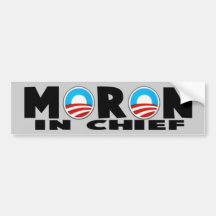 Antiein Idiot Obama Obamas Autosticker