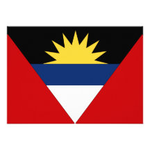 Antigua und Barbuda-Flagge Einladungskarte