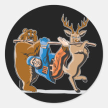 Antijagd-Tier-Rache Runder Aufkleber