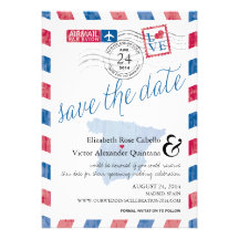 Antike Spanien-Luftpost Save the Date Einladung
