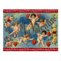 Antike Valentinsgruß-Postkarte