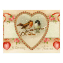 Antike Valentinsgruß-Postkarte