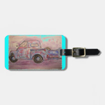 antiker blauer Patina-LKW kofferanhänger