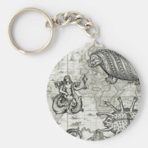 Antiker Cryptozoology Keychain Schlüsselbänder