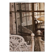 Antiker französischer Ironwork-schäbige Eleganz Pr Grußkarten