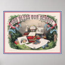 Antiker Gott segnen unsere Schule Plakatdruck