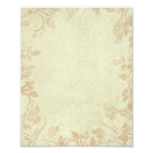 Antikes GoldVintage Blumenrebe-Hochzeit Foto Drucke