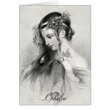 Antikes Porträt Shakespeare Ophelia John Hayter Karte