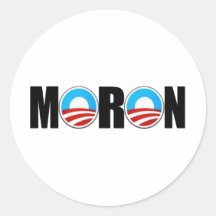 Antiobama-Idiot Runder Aufkleber