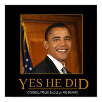 AntiObama ja tat er Demotivational Plakat poster
