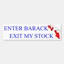 AntiObama: Tragen Sie Barack Ausgang mein Vorrat e Auto Aufkleber