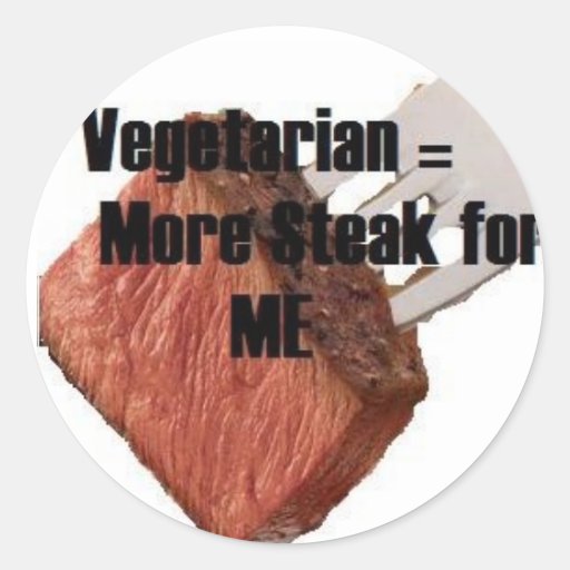 Antivegetarier Runde Aufkleber