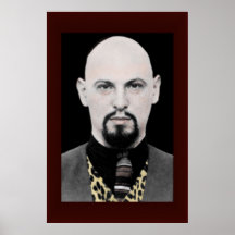 Anton LaVey-Porträt-Plakat GROSSES 24x36