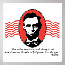 Antrittsrede-Zitat Lincolns zweite Plakat