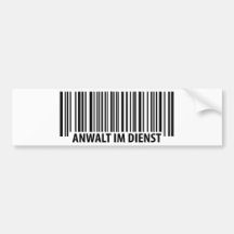 anwalt im dienst auto aufkleber