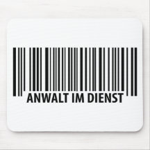 Anwalt im Dienst Barcodeaufkleberikone Mousepads