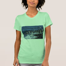 Anzeige? Lüge Pinguine, die eisiges Meer kommen, u Tshirt
