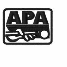 APA Logo - Schwarzes Bestickte Polos
