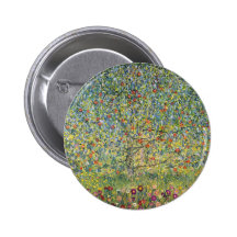Apfelbaum durch Gustav Klimt, Vintage viktorianisc Button
