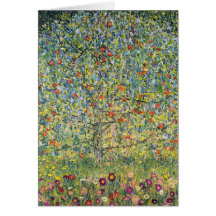 Apfelbaum durch Gustav Klimt, Vintage viktorianisc Grußkarte