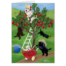 Apfelbaum Labradors Karte