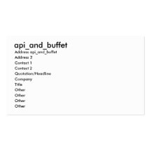 API \ _and \ _buffet, Adresse API \ _and \ _buffet Visitenkarten