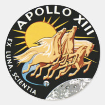 Apollo 13 runde sticker
