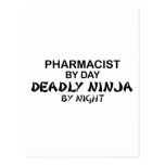Apotheker tödliches Ninja bis zum Nacht Postkarten