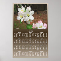 Apple-Blütenkalender ~ Druck Posterdruck