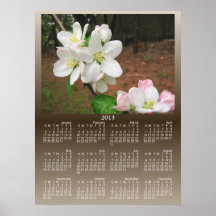 Apple-Blütenkalender ~ Druck Posterdrucke
